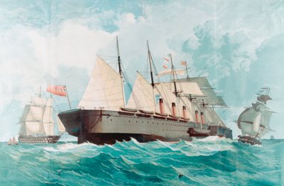 SS Great Eastern ، IK Brunels سفينة بخارية رائعة ، 1858 بواسطة غير معروف