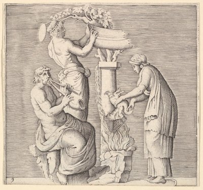 التضحية بجعة ، نشرت كاليفورنيا. 1599-1622. بواسطة غير معروف