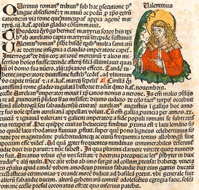 القديس فالنتين من تاريخ نورنبرغ ، 1493 بواسطة غير معروف
