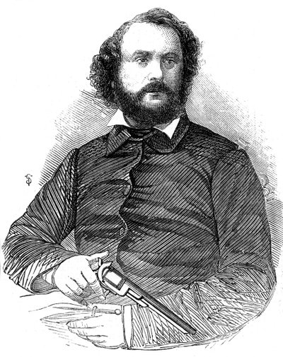 صموئيل كولت 1814-1862 ، مخترع مسدس كولت ، 1856 بواسطة غير معروف