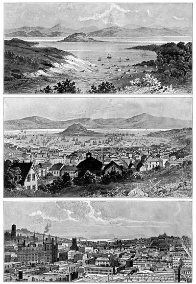 سان فرانسيسكو في نوفمبر 1848 و 1858 ونهاية القرن التاسع عشر 1901 بواسطة غير معروف