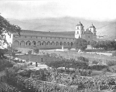 مهمة سانتا باربرا ، كاليفورنيا ، الولايات المتحدة الأمريكية ، c1900. بواسطة غير معروف