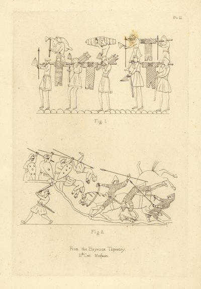 Saxon and Norman military costume from the Bayeux Tapestry بواسطة غير معروف