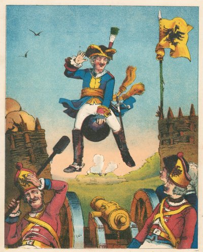 مشهد من The Adventures of Baron Munchausen بقلم رودولف إريك راسب ، c1850 بواسطة غير معروف