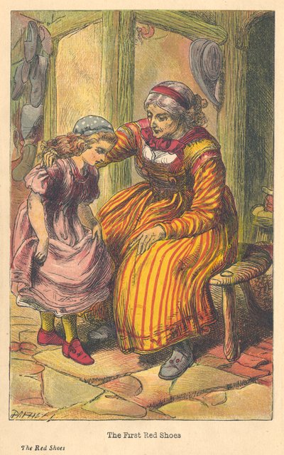 مشهد من الحذاء الأحمر لهانس كريستيان أندرسن ، c1879 بواسطة غير معروف