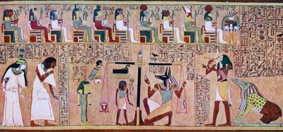مشهد من كتاب الميت من أي مصري ، c1275 قبل الميلاد ، c1900-1920 بواسطة غير معروف