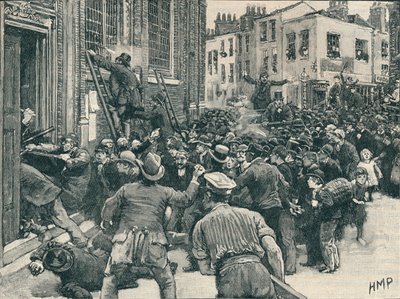 مشهد في أعمال الشغب في برمنغهام ، 1868 1906 بواسطة غير معروف