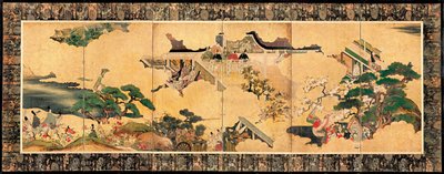 مشاهد من حكاية Genji Genji monogatari ، القرن السابع عشر بواسطة غير معروف