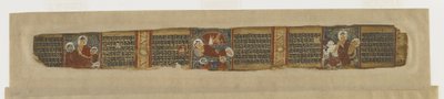 مشاهد من حياة بوذا من مخطوطة براجنا باراميتا ، أوائل القرن الثاني عشر. بواسطة غير معروف