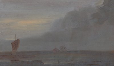Seapiece مع القوارب: المساء ، المناظر البحرية مع القوارب ، المساء ، كاليفورنيا. 1815. بواسطة غير معروف