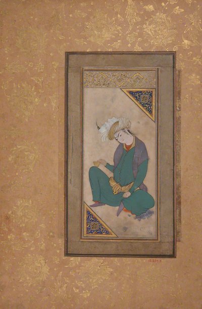 الشباب الجالس مع الكأس ، أواخر القرن السادس عشر وأوائل القرن السابع عشر. بواسطة غير معروف