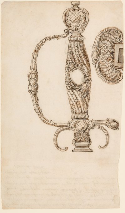 مجموعة من أربعة تصاميم لـ Smallswords ، كاليفورنيا. 1725-80. بواسطة غير معروف