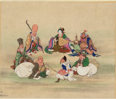 سبعة آلهة محظوظة ، كاليفورنيا 1878 بواسطة غير معروف