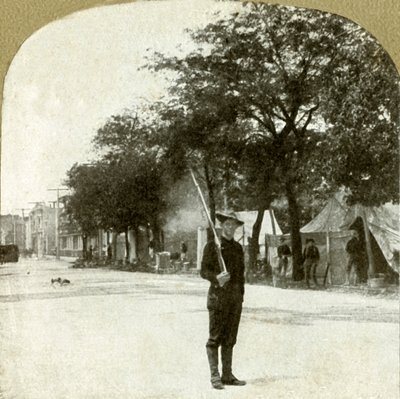 الحرس الوطني للفوج السابع ... المخيم في لينكولن سكوير ، أوكلاند ، كال. ، 1906. بواسطة غير معروف