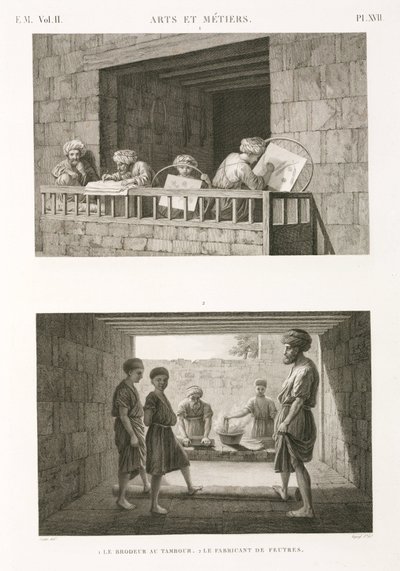 خياطة والتطريز وصناعة اللباد ، مصر ، ج 1798 بواسطة غير معروف