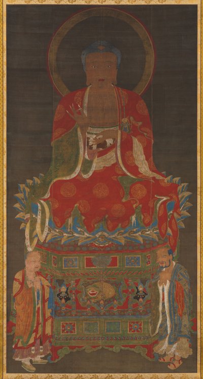 Shakyamuni Triad: بوذا حضره مانجوشري وسامانتابهادرا ، 1300. بواسطة غير معروف