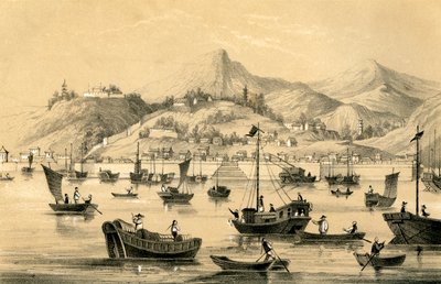 شنغهاي ، أحد الموانئ الخمسة التي فتحتها المعاهدة الأخيرة للتجارة البريطانية ، 1847 بواسطة غير معروف