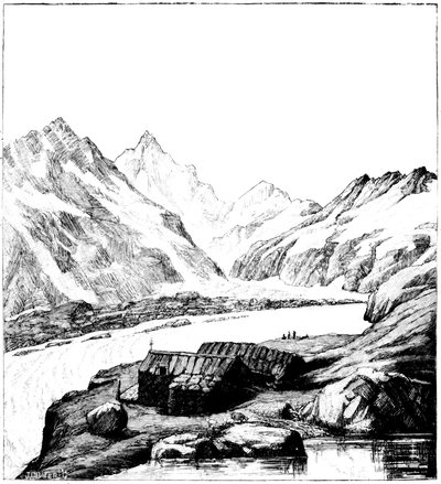 ملجأ بناه عالم الجليد الجليدي لويس أغاسيز ، نهر آر الجليدي ، سويسرا ، 1842 1885 بواسطة غير معروف
