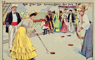 شوفلبورد على متن سفينة ركاب ريد ستار ، 1907. بواسطة غير معروف