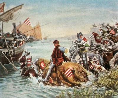 تم إنقاذ Sigismund بعد معركة نيكوبوليس ، 1396 ، 1936. بواسطة غير معروف