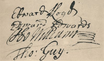 توقيع إدوارد لويد ، 1692 ، 1928 بواسطة غير معروف