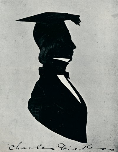 صورة ظلية لتشارلز ديكنز ، c1840s ، 1910 بواسطة غير معروف