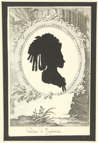 صورة ظلية ل Natalia Kirillovna Zagryazyskaya née Razumovskaya 1747-1837، 1777-1782 بواسطة غير معروف