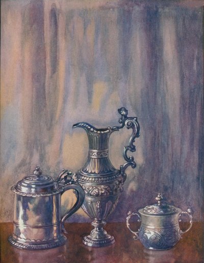 سيلفر تانكارد ، 1695 ، إبريق ، 1746 ، كأس وغطاء ، 1658 ، القرن التاسع عشر ، 1920. بواسطة غير معروف