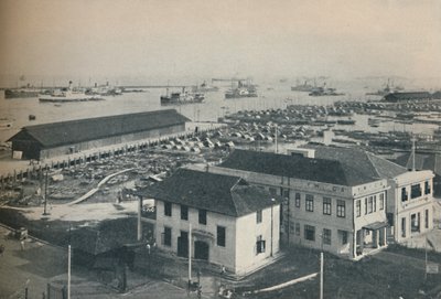 ميناء سنغافورة مزدحم دائمًا بشحن من العديد من الأنواع والجنسيات ، 1937 بواسطة غير معروف