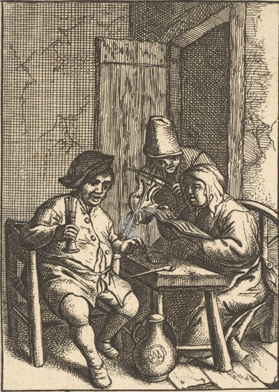 غناء الزوجين والكمان ، 1610-85. بواسطة غير معروف
