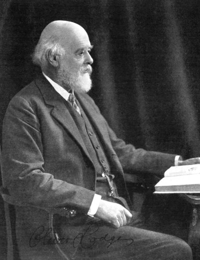 السير أوليفر جوزيف لودج 1851-1940 ، فيزيائي وكاتب إنجليزي ، أوائل القرن العشرين بواسطة غير معروف
