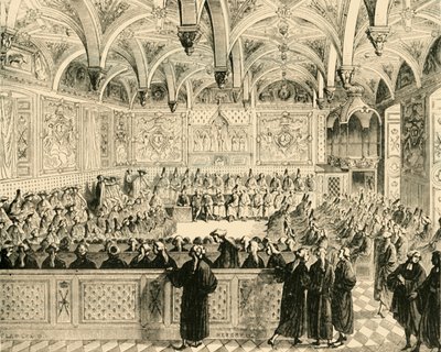 عقد برلمان باريس عام 1890. بواسطة غير معروف