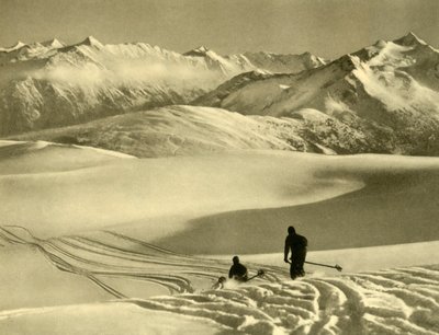 التزلج على هضبة Gerlos ، النمسا ، c1935. بواسطة غير معروف
