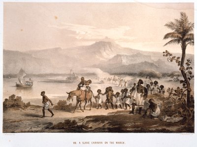 قافلة العبيد في مارس 1852 بواسطة غير معروف