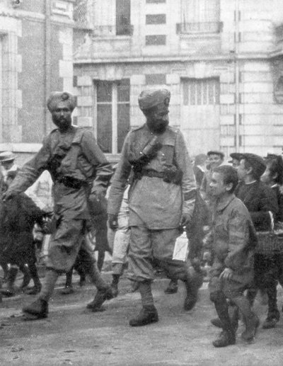 جنود من الجيش الهندي البريطاني ، فرنسا ، c1915 بواسطة غير معروف