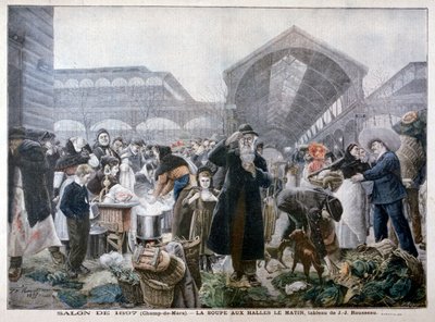 منصة حساء في سوق Les Halles في الصباح ، 1897 بواسطة غير معروف
