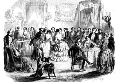 لقاء روحاني في قاعة رسم في باريس ، 1853 بواسطة غير معروف
