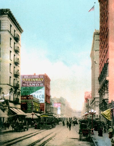 Spring Street، Los Angeles، California، USA، c1900s بواسطة غير معروف