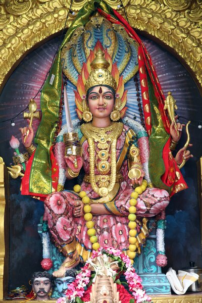 معبد Sri Veeramakaliamman الهندوسي. Sri Mariamman (Maariamma، Mari ou Amman) ، إلهة المطر الهندوسية الجنوبية الهندية ، 20160818 ، سنغافورة ، سنغافورة بواسطة غير معروف
