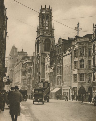 شارع سانت دونستانز فليت ، كنيسة أبرشية إيزاك والتونز ، c1935. بواسطة غير معروف