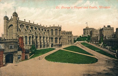 كنيسة وقلعة سانت جورج ، وندسور ، c1910. بواسطة غير معروف