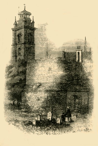 القديس جيلس ، Cripplegate ، عرض الجدار القديم ، c1872. بواسطة غير معروف