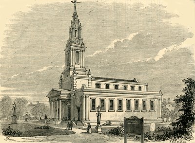 كنيسة سانت جاميس ، برموندسي ، c1878. بواسطة غير معروف