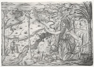 القديس جيروم في التوبة ، ج. 1480-1500. بواسطة غير معروف