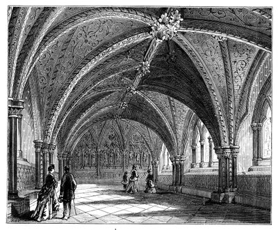 سانت ستيفنز كريبت ، قصر وستمنستر ، لندن ، c1888 بواسطة غير معروف