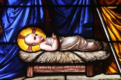 نافذة زجاج ملون: Nativity Geneve Switzerland بواسطة غير معروف
