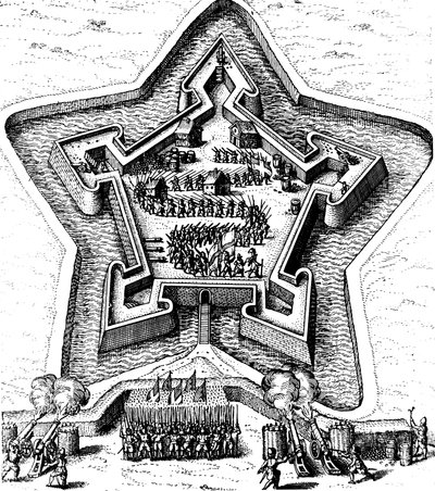 دافع حصن النجم عن طريق خندق خاضع للحصار ، 1617-1619 بواسطة غير معروف