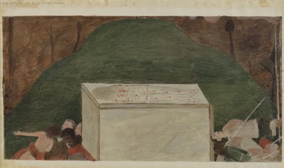 محطة الصليب رقم 14: وضع يسوع في قبره ، ج. 1936. بواسطة غير معروف