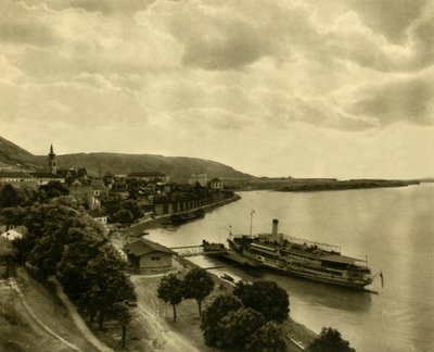 القارب البخاري على نهر الدانوب في Hainburg ، النمسا السفلى ، c1935. بواسطة غير معروف