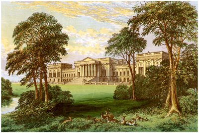 Stowe Park ، Buckinghamshiere ، موطن الدوق وماركيز باكنغهام وتشاندوس ، c1880 بواسطة غير معروف